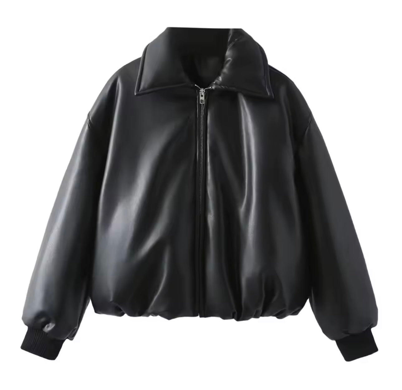 Giacca maxi in pelle
